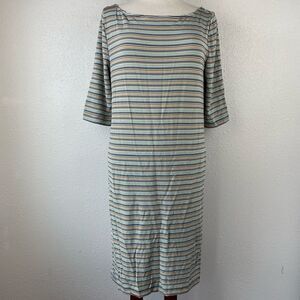 Vintage 3-D Striped Stretch Dress Size M EUC